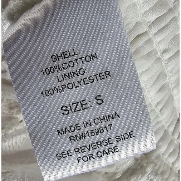 Altar'd State Cotton Shell White Eyelet Crop Top New Size Small - Picture 11 of 11